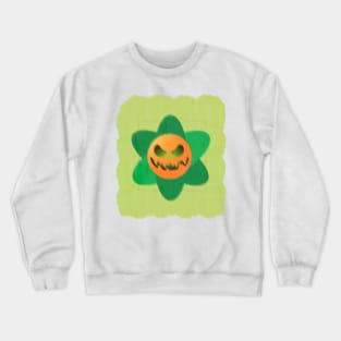 flowers pumpkin Halloween design 2023 Crewneck Sweatshirt